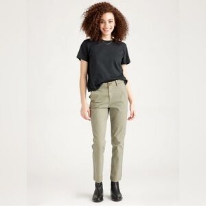 NWT Quince Stretch Cotton Twill Girlfriend Chino Pants Size 28 Olive Green